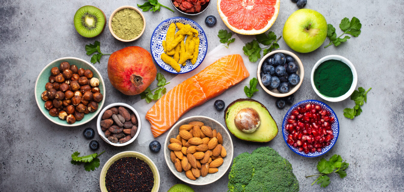 Various superfoods selection